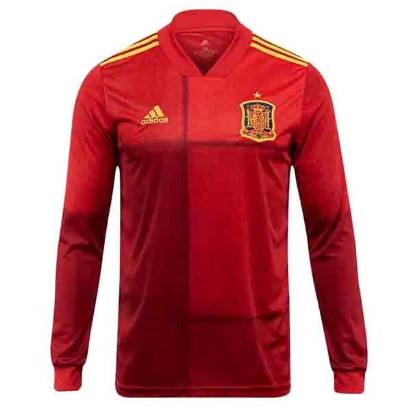 Camiseta España 1ª Kit Manga Larga 2020 Rojo